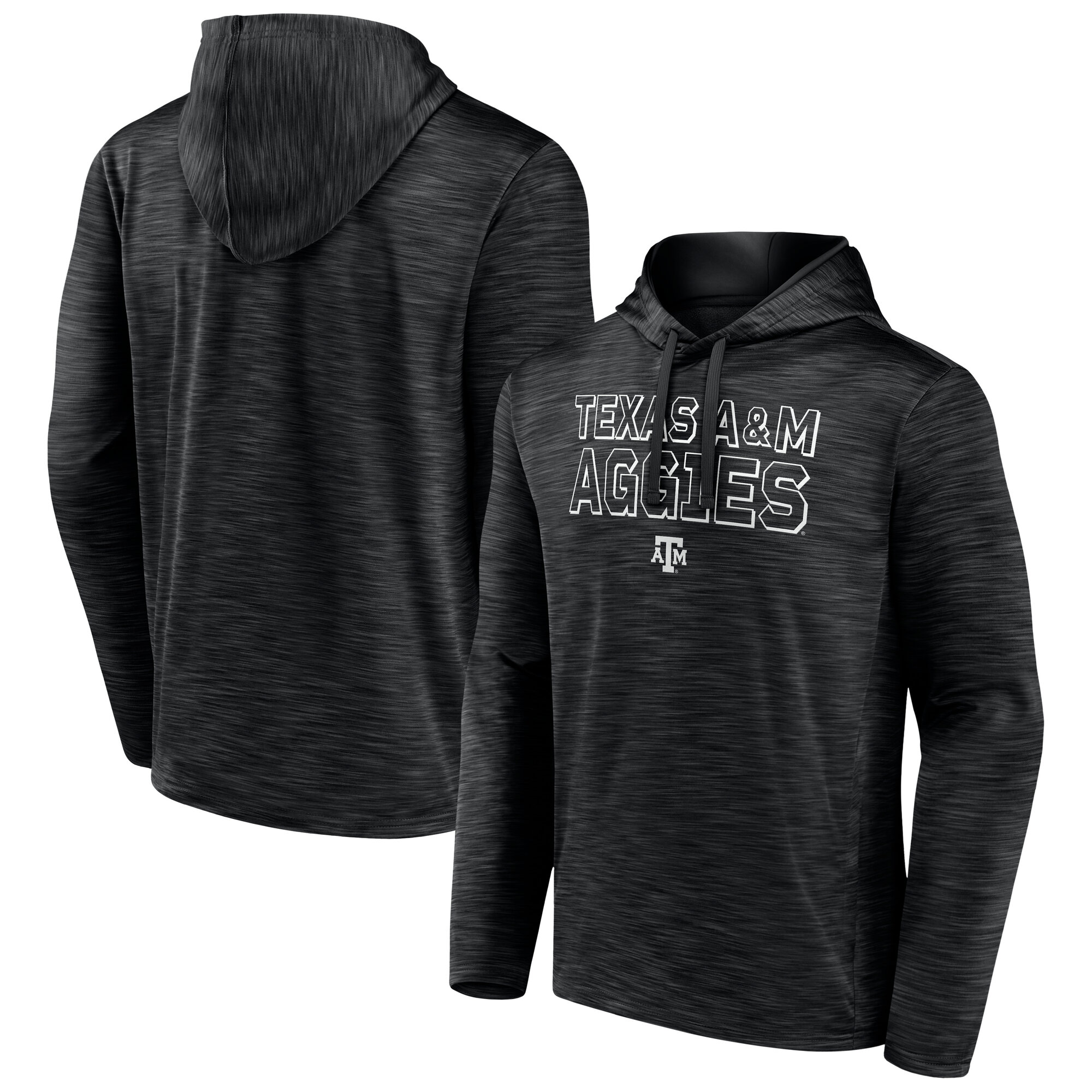 Men's Fanatics Black Texas A\u0026M Aggies Athlete Poly Fleece Pullover Hoodie